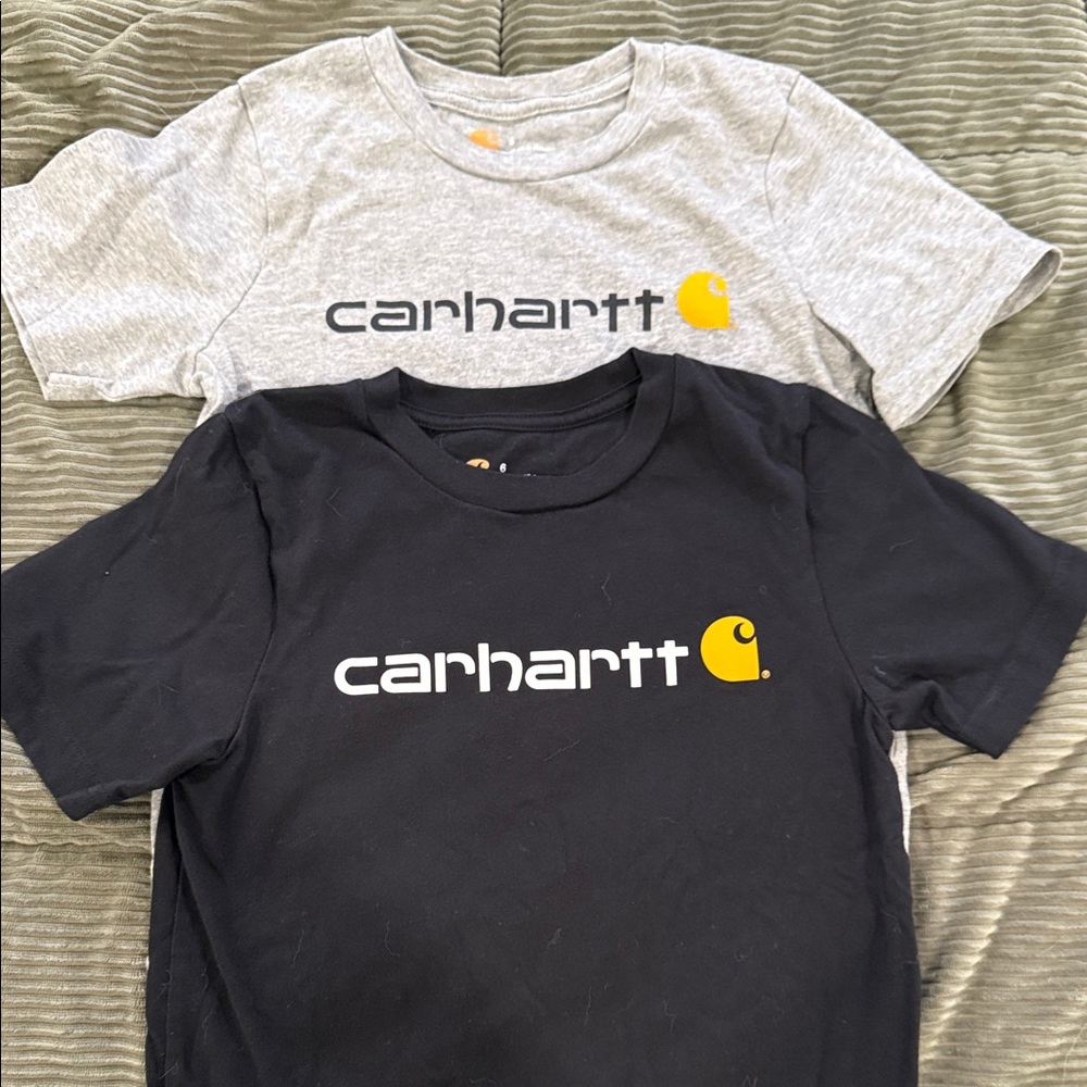 2 pack - Carhartt Kids' Gray and Black Short Sleeve Tees *price for both*